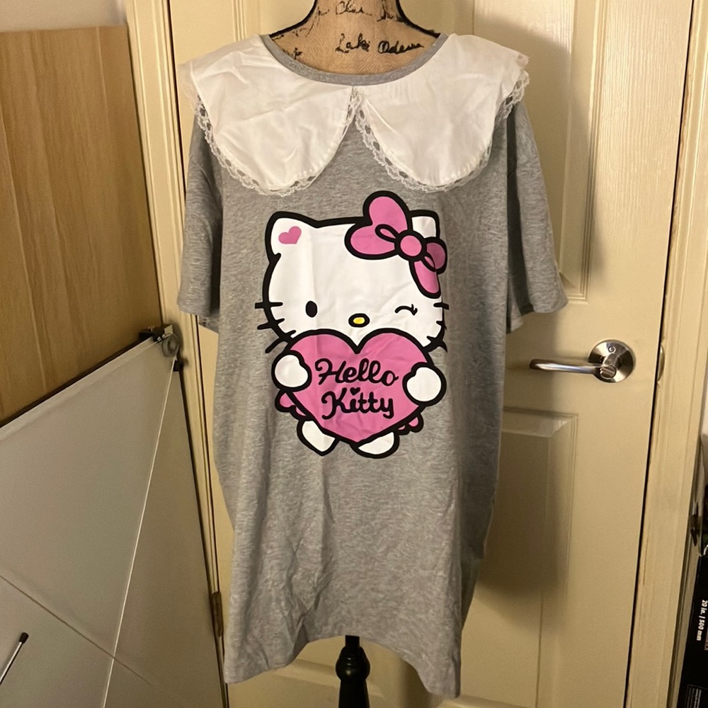 NGO new girl order hello kitty Sanrio oversized tshirt dress cute Kawaii XL 12